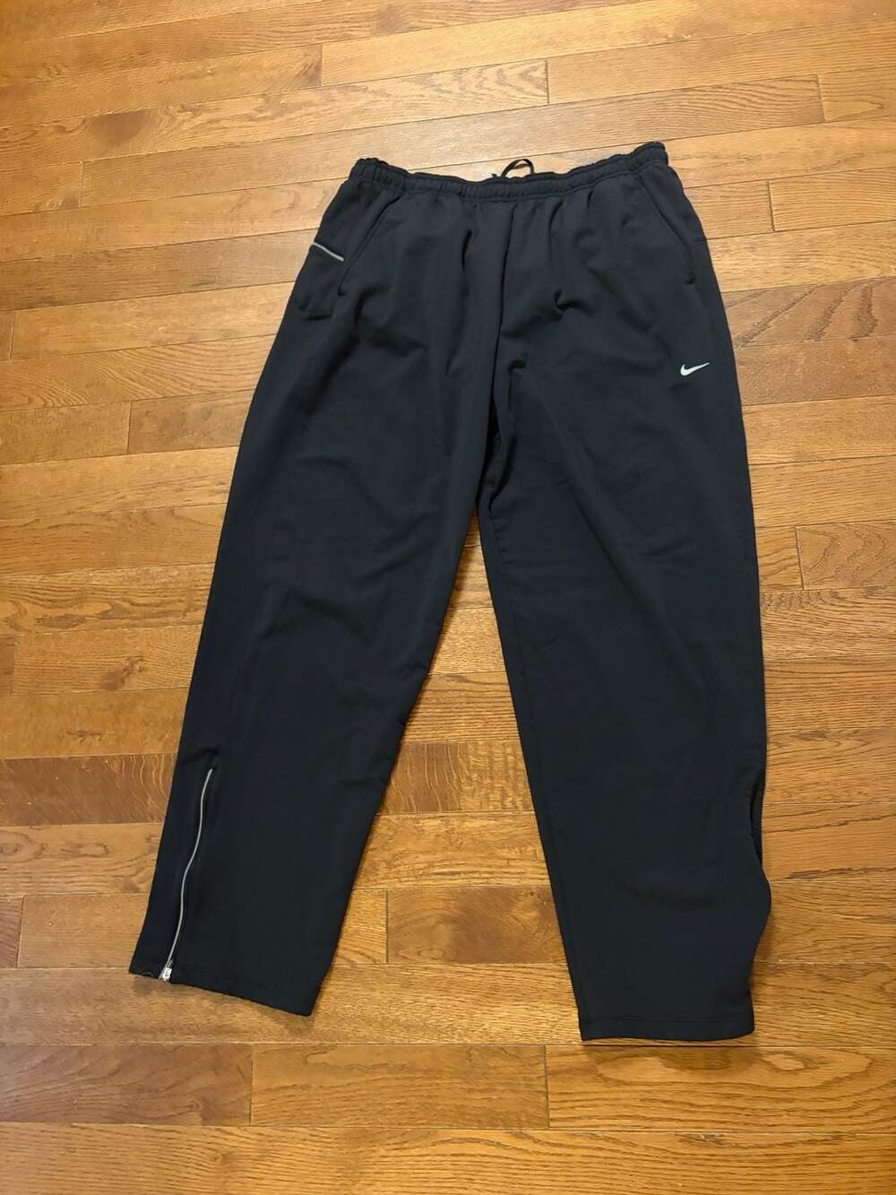 Nike Dri-FIT Men’s XXL Black Training Track Pants Ankle Zip Running Athletic
